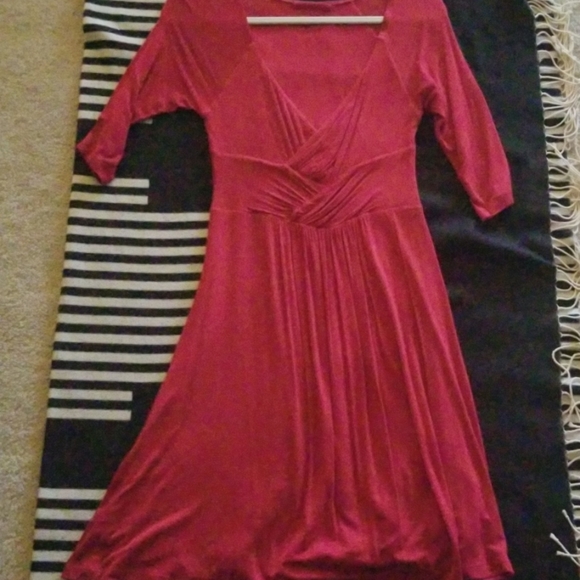 Velvet Deep Red Dress - Picture 4 of 8